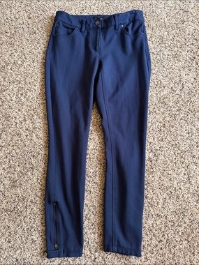 White House Black Market The Skinny Ankle Pants in Navy Blue